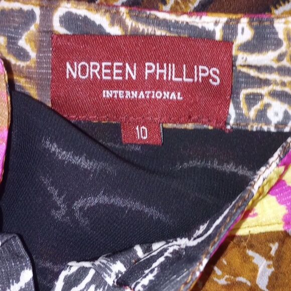 Noreen Phillips International Long Sleeve Chiffon Tunic Blouse - Size 10 - Picture 7 of 8